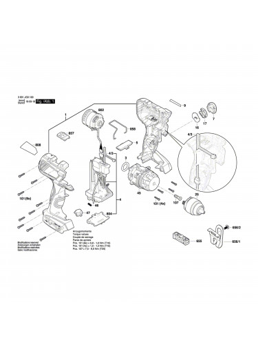 Vue éclatée Bosch GSR18V-85C 3601JG0100 #01