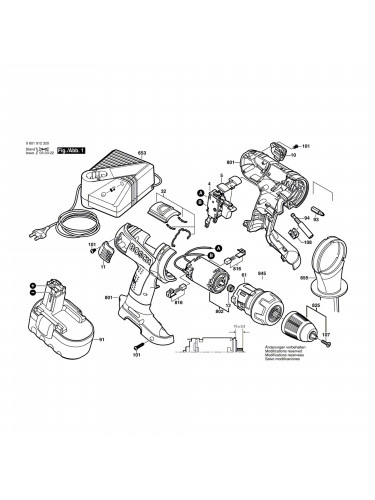 Vue éclatée Bosch GSR18VE-2 0601912320 #01
