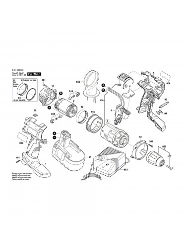Vue éclatée Bosch GSR18VE-2 3601J93300 #01