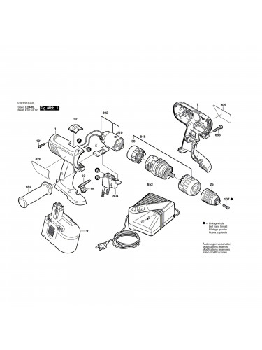Vue éclatée Bosch GSR24VE-2 0601951220 #01