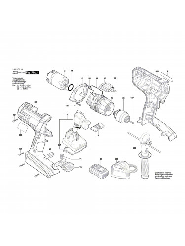 Vue éclatée Bosch GSR36VE-2-LI 3601JC0100 #01