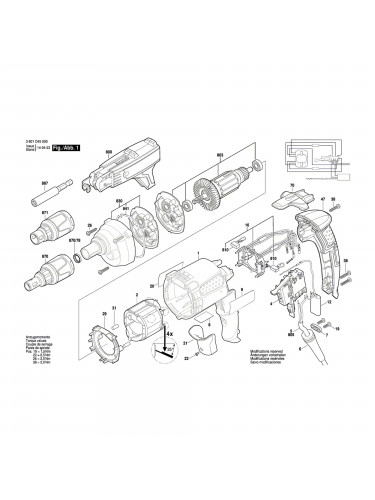 Vue éclatée Bosch GSR6-25TE 3601D45000 #01