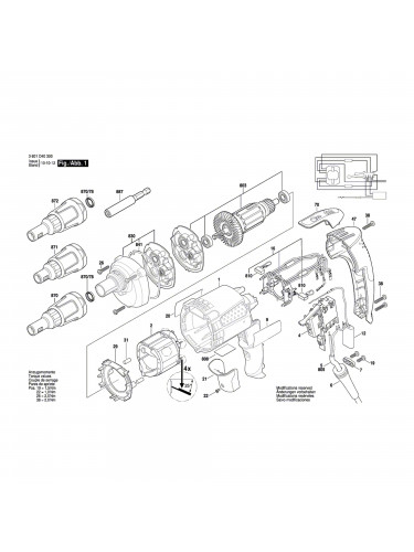 Vue éclatée Bosch GSR6-45TE 3601D40300 #01