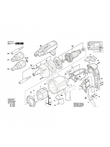 Vue éclatée Bosch GSR6-60TE 3601D45201 #01