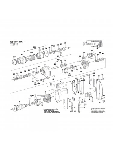 Vue éclatée Bosch GSR6-6KE 0601417703 #01