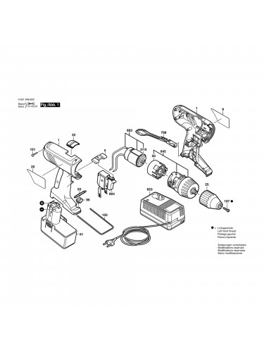 Vue éclatée Bosch GSR9,6VE-2 06019486BE #01