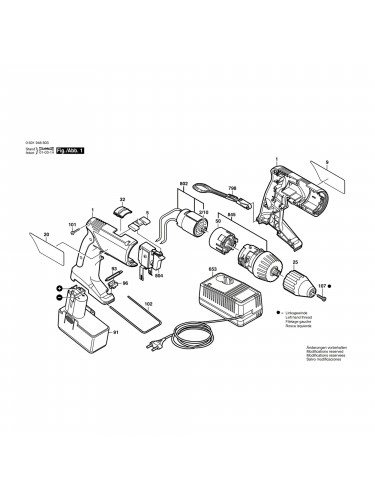 Vue éclatée Bosch GSR9,6VPE-2 06019466BE #01