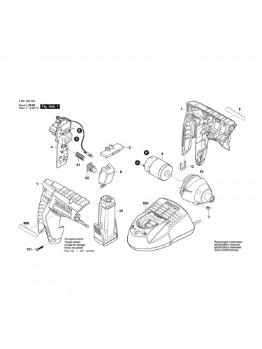 Vue éclatée Bosch GSRProdrive 3601JA2000 #01
