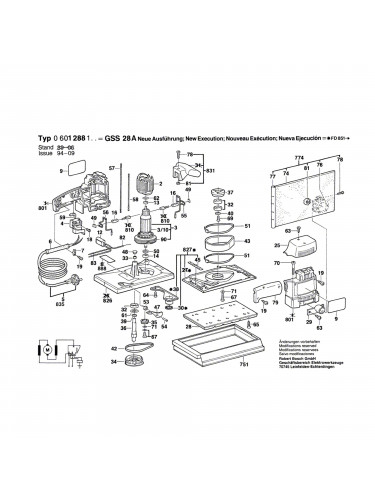 Vue éclatée Bosch GSS28A 0601288103 #01