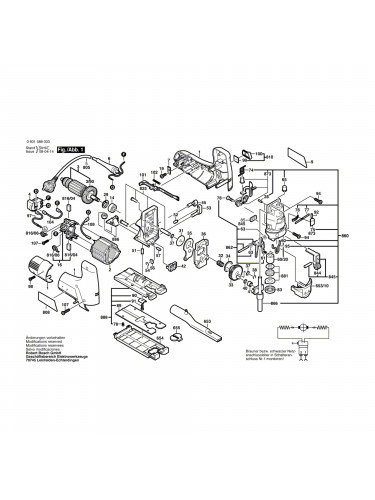 Vue éclatée Bosch GST100 0601588003 #01