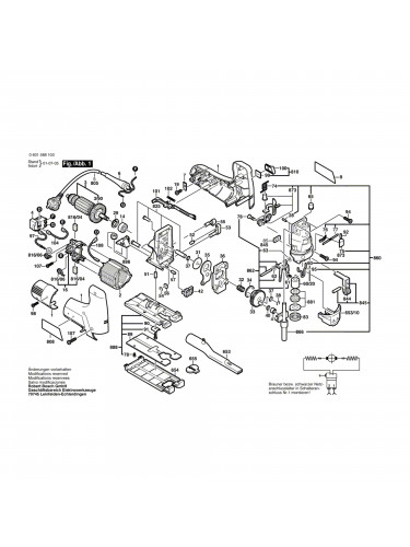 Vue éclatée Bosch GST100 0601588060 #01