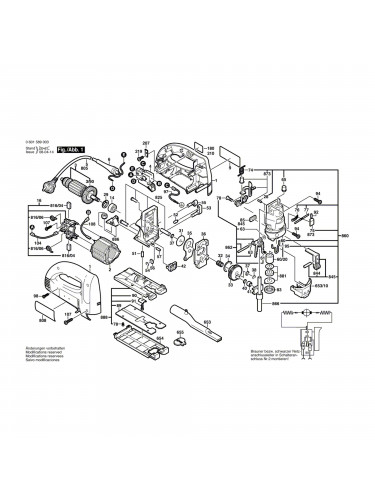 Vue éclatée Bosch GST100B 0601589003 #01