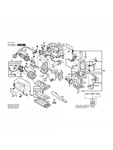 Vue éclatée Bosch GST100B 0601589103 #01