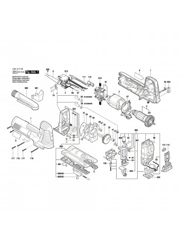 Vue éclatée Bosch GST1400CE 3601E14100 #01