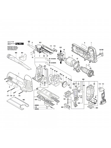 Vue éclatée Bosch GST140CE 3601E14000 #01