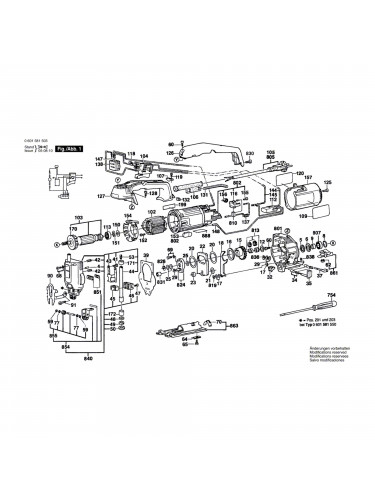 Vue éclatée Bosch GST60PBE 0601581503 #01