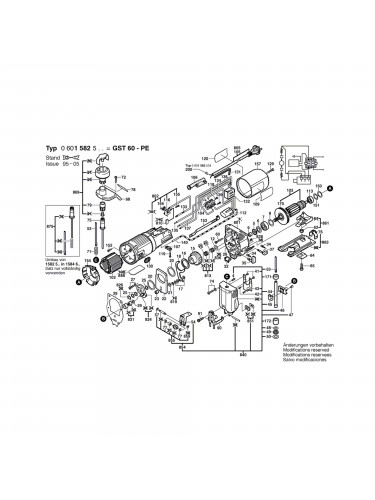 Vue éclatée Bosch GST60PE 0601582503 #01