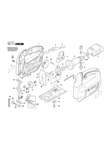Vue éclatée Bosch GST650 3601EA8000 #01