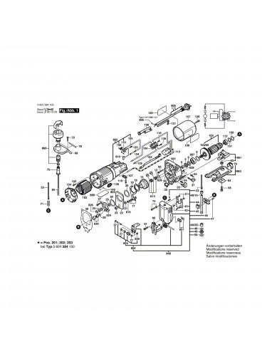 Vue éclatée Bosch GST85P 0601584103 #01