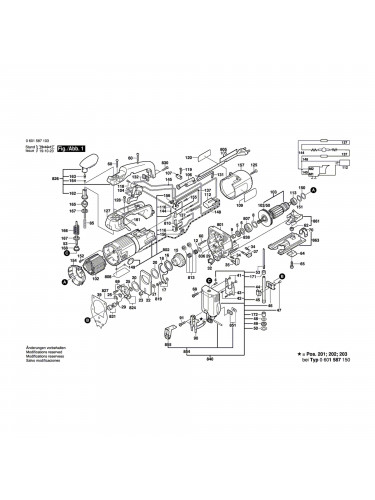 Vue éclatée Bosch GST85PB 0601587103 #01