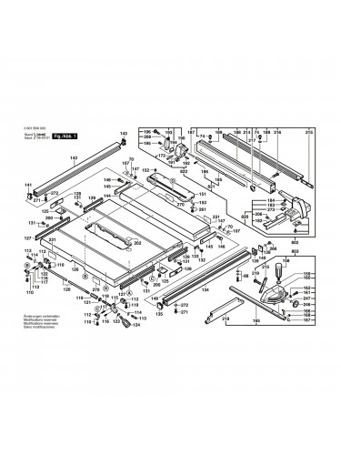 Vue éclatée Bosch GTS10 0601B30003 #01