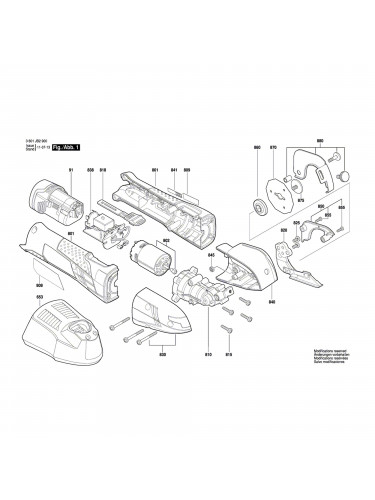Vue éclatée Bosch GUS10,8V-LI 3601JB2900 #01