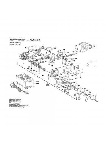 Vue éclatée Bosch GUS7,2V 0601925023 #01