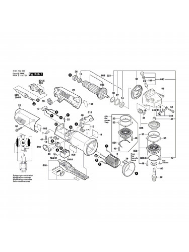 Vue éclatée Bosch GWS10-125Z 3601H32000 #01