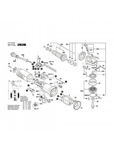 Vue éclatée Bosch GWS11-125 3601G92000 #01