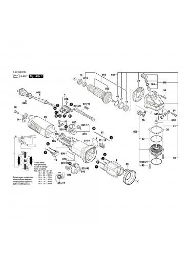 Vue éclatée Bosch GWS11-125 3601G920R0 #01