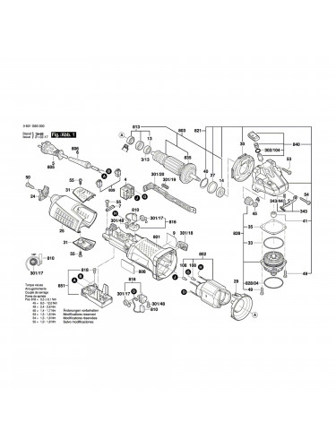 Vue éclatée Bosch GWS12-125 3601G93000 #01