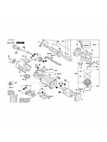 Vue éclatée Bosch GWS12-125CIE 3601G94000 #01