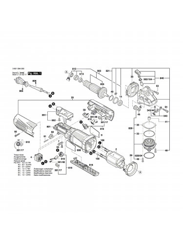 Vue éclatée Bosch GWS12-125CIEP 3601G94200 #01