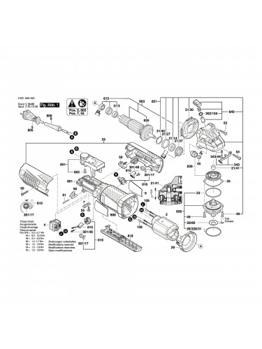 Vue éclatée Bosch GWS12-125CIEPX 3601G94300 #01