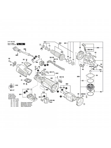 Vue éclatée Bosch GWS13-125CI 3601G930R0 #01