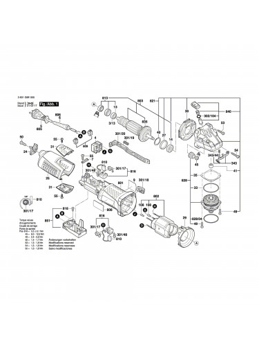 Vue éclatée Bosch GWS13-125CI 3601G9E000 #01