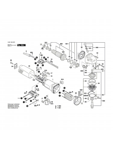 Vue éclatée Bosch GWS14-125 3601H242F2 #01