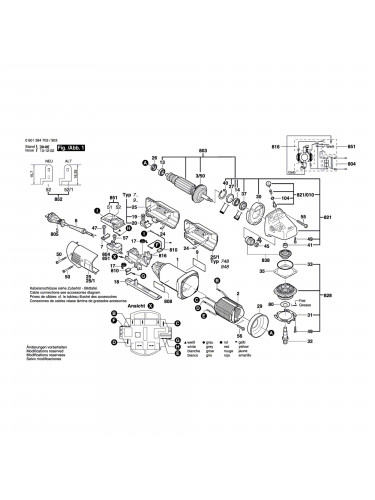 Vue éclatée Bosch GWS14-125C 0601384703 #01