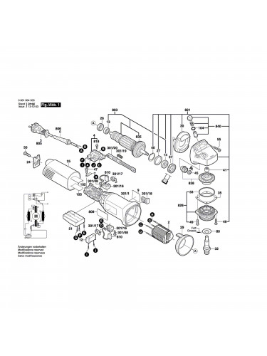 Vue éclatée Bosch GWS14-125C 0601804503 #01