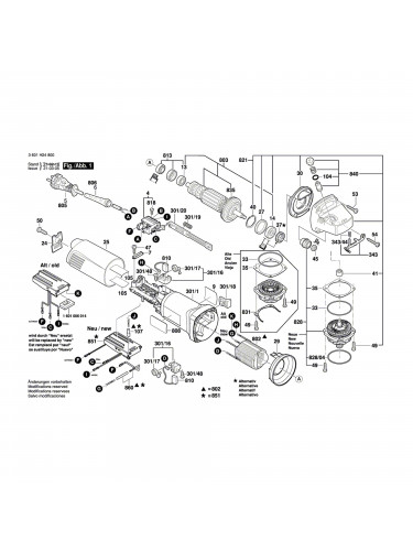 Vue éclatée Bosch GWS1400 3601H24800 #01