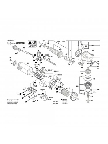 Vue éclatée Bosch GWS1400 3601H24801 #01