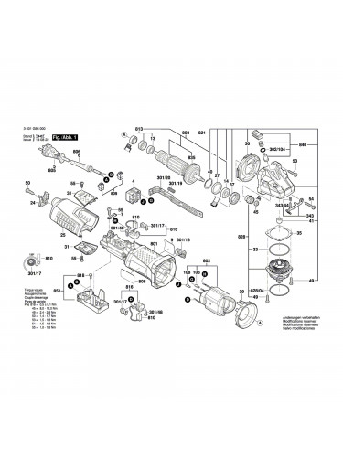 Vue éclatée Bosch GWS15-125CI 3601G95000 #01