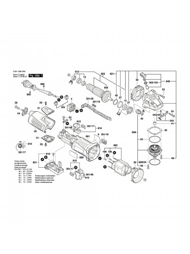 Vue éclatée Bosch GWS17-125CIE 3601G960R0 #01