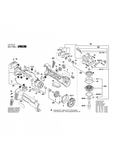 Vue éclatée Bosch GWS18V-10 3601JG3201 #01