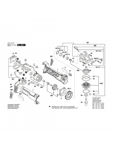 Vue éclatée Bosch GWS18V-10 3601JJ4001 #01
