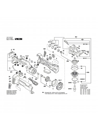Vue éclatée Bosch GWS18V-10PC 3601JG3E01 #01
