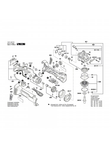 Vue éclatée Bosch GWS18V-10PSC 3601JG3F01 #01