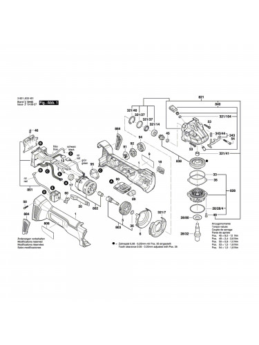 Vue éclatée Bosch GWS18V-10SC 3601JG3501 #01