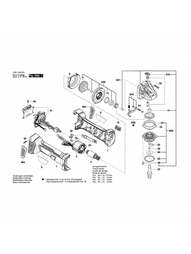 Vue éclatée Bosch GWS18V-7 3601JH9001 #01