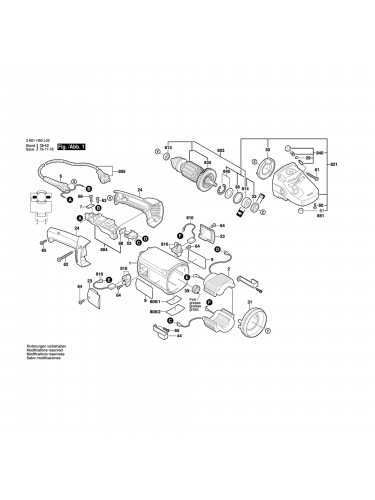 Vue éclatée Bosch GWS20-230H 3601H50L02 #01